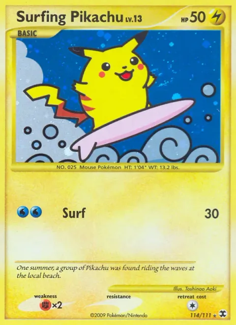 Surfing Pikachu, carte 114 de Rising Rivals