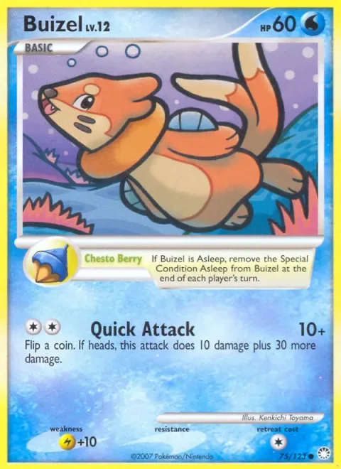 Buizel, card 75 from Mysterious Treasures