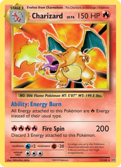 Charizard, card 11 from Evolutions
