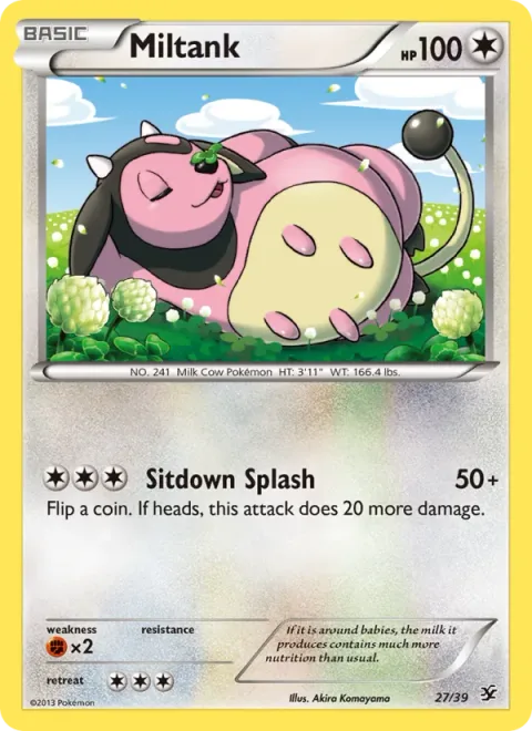 Miltank, carte 27 de Kalos Starter Set