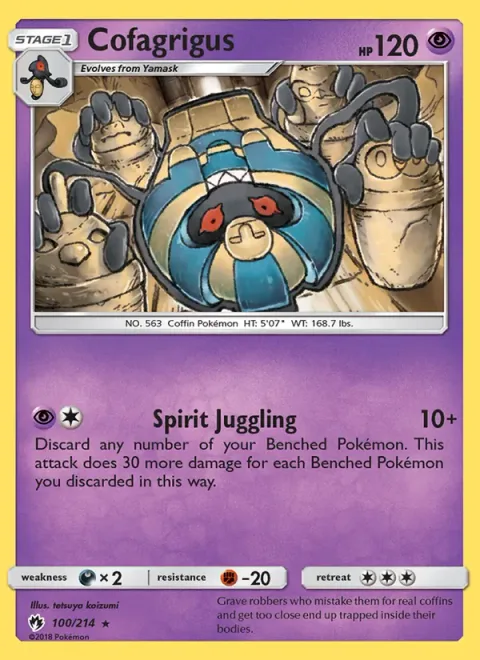 Cofagrigus, carte 100 de Lost Thunder