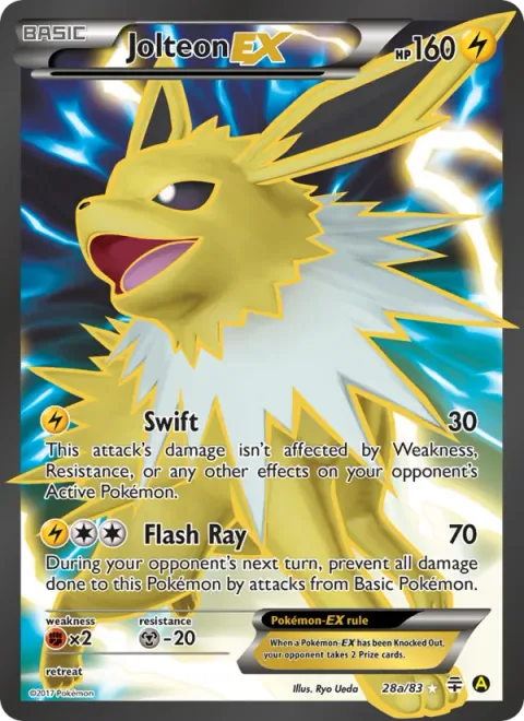 Jolteon EX, card 28 from Generations
