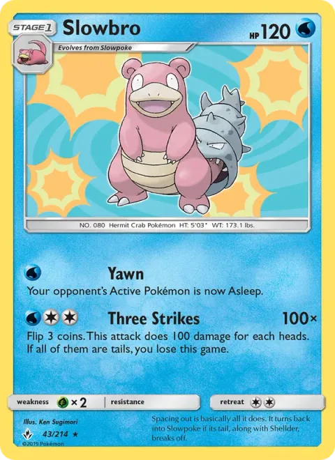 Slowbro, card 43 from Unbroken Bonds