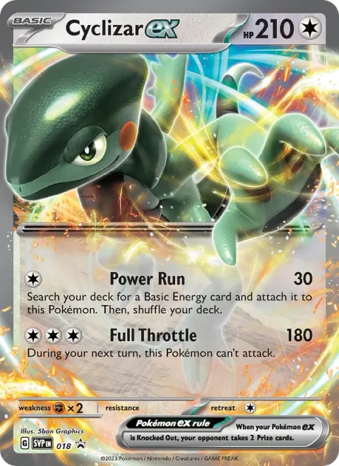 Cyclizar ex, carte 018 de SVP Black Star Promos