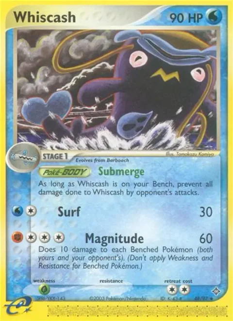Whiscash, card 48 from Dragon