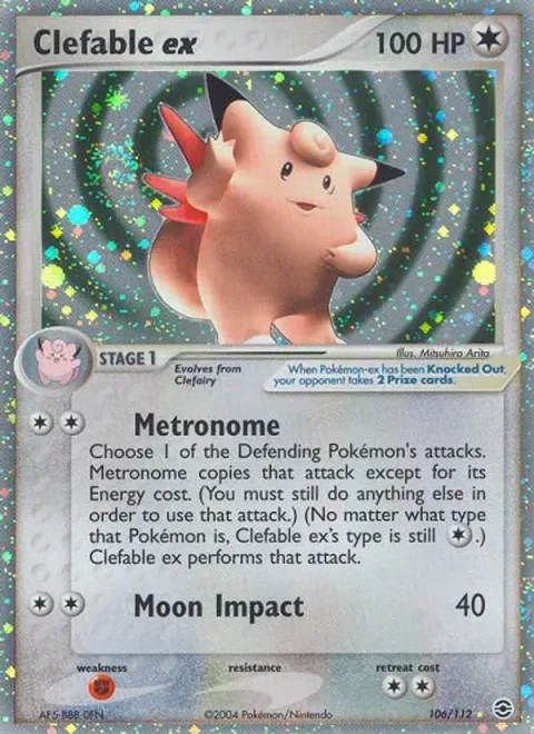 Clefable ex, carte 106 de FireRed & LeafGreen