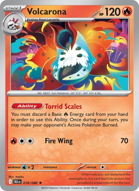 Volcarona, carte 016 de Black Bolt