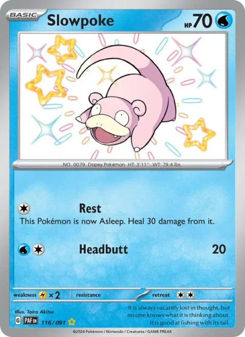 Slowpoke, carte 116 de Paldean Fates