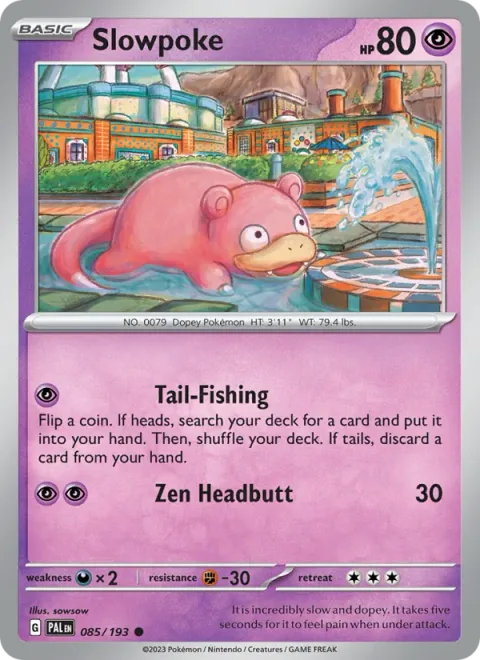 Slowpoke, card 085 from Paldea Evolved