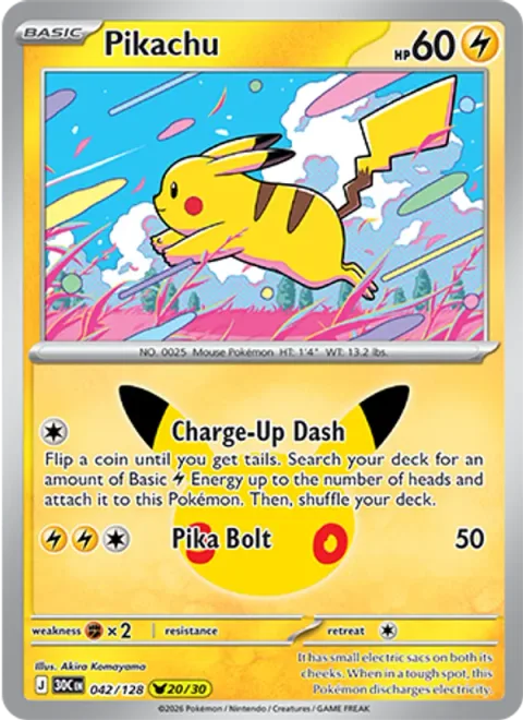 Pikachu, card 042 from 30th Celebration