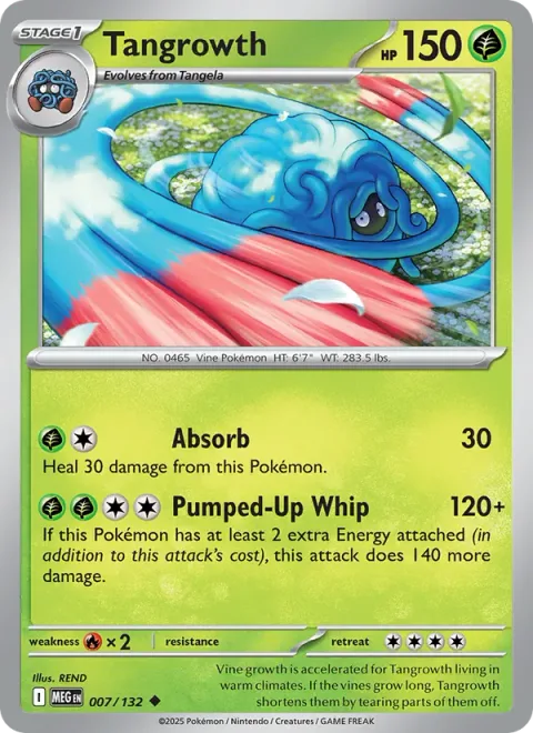 Tangrowth, card 007 from Mega Evolution