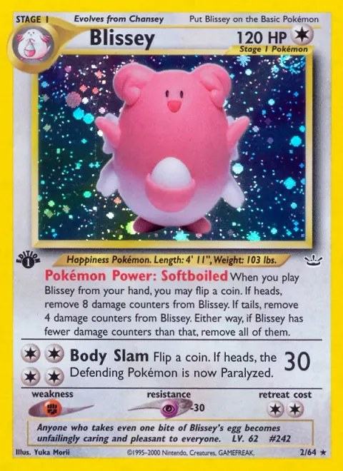 Blissey, card 2 from Neo Revelation
