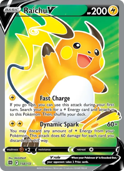 Raichu V, carte 158 de Brilliant Stars