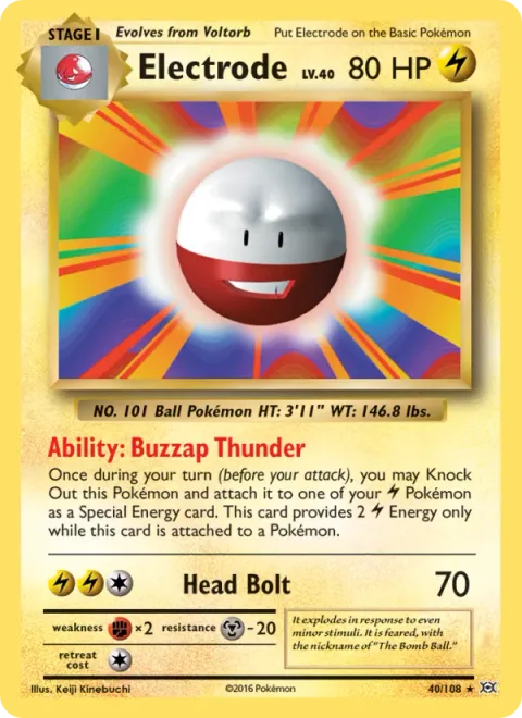 Electrode, carte 40 de Evolutions