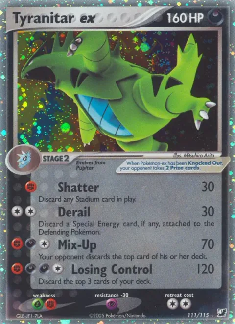 Tyranitar ex, carte 111 de Unseen Forces