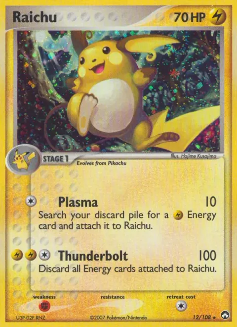 Raichu, card 12 from Power Keepers