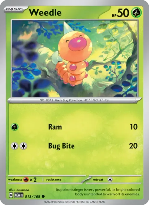 Weedle, card 013 from 151