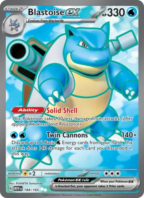 Blastoise ex, carte 184 de 151