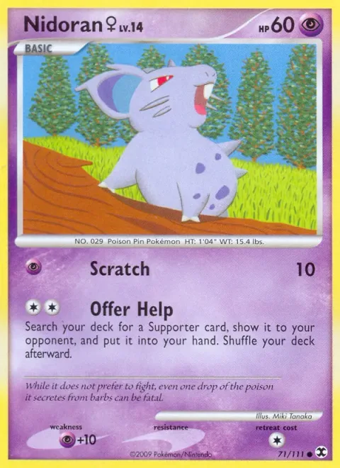 Nidoran ♀, carte 71 de Rising Rivals