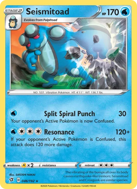 Seismitoad, card 46 from Rebel Clash