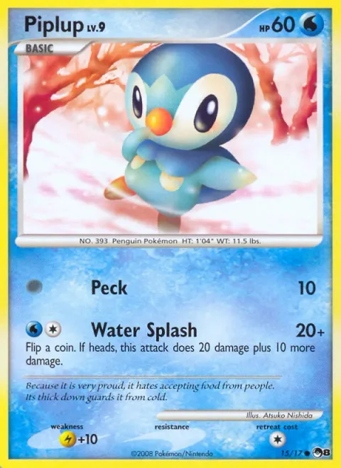Piplup, card 15 from POP Series 8