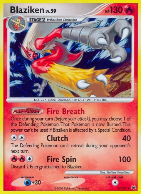 Blaziken, carte 3 de Platinum