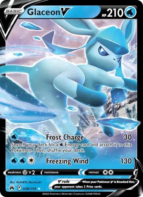 Glaceon V, carte 038 de Crown Zenith