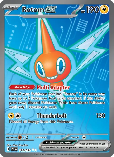Rotom ex, carte 111 de Phantasmal Flames