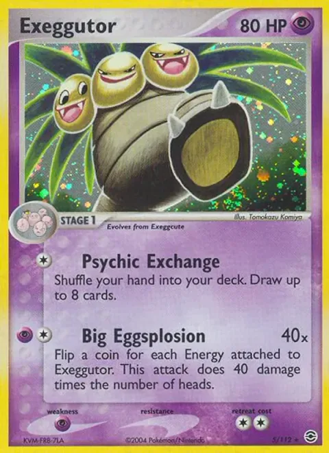 Exeggutor, card 5 from FireRed & LeafGreen
