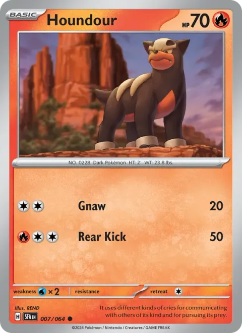 Houndour, carte 007 de Shrouded Fable