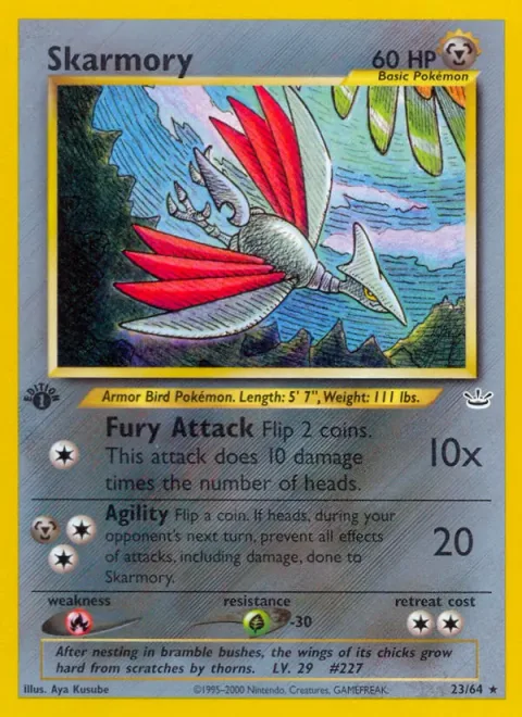 Skarmory, card 23 from Neo Revelation