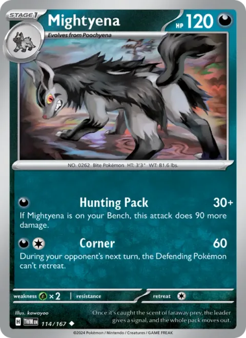Mightyena, carte 114 de Twilight Masquerade