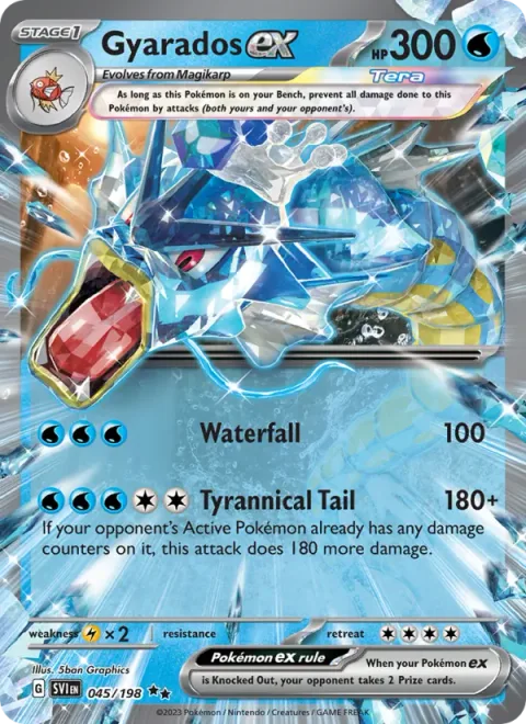 Gyarados ex, card 045 from Scarlet & Violet
