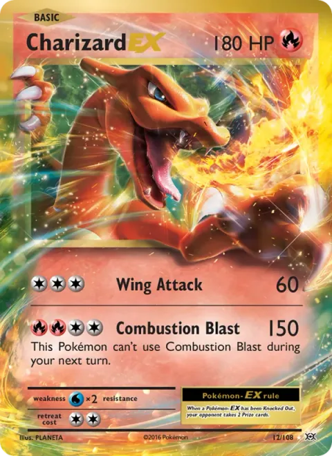 Charizard EX, card 12 from Evolutions