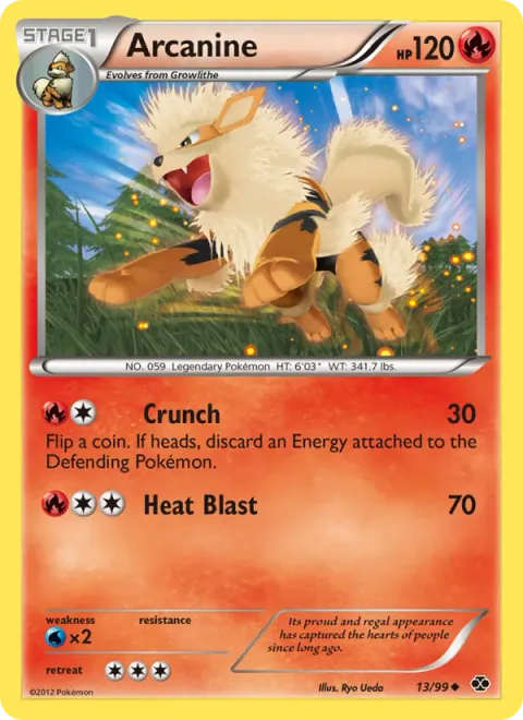 Arcanine, card 13 from Next Destinies