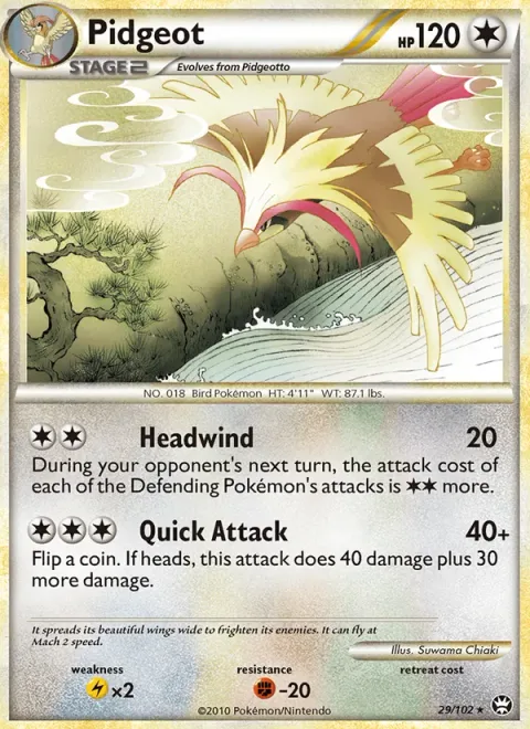 Pidgeot, card 29 from Triumphant
