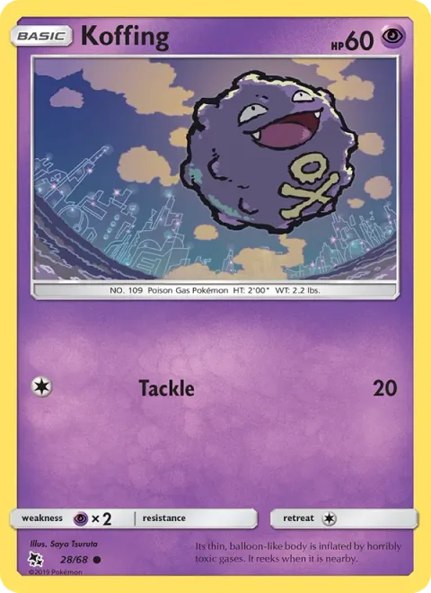 Koffing, carte 28 de Hidden Fates