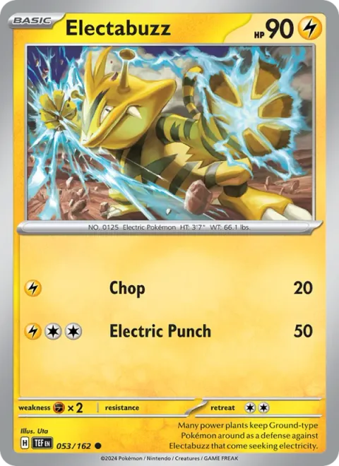 Electabuzz, carte 053 de Temporal Forces