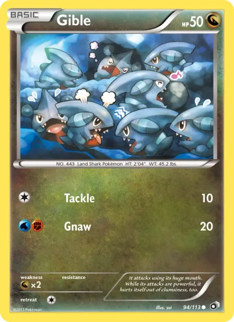 Gible, carte 94 de Legendary Treasures