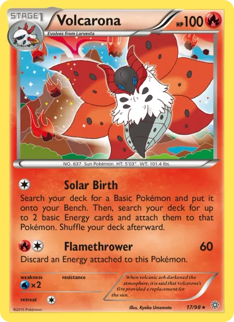 Volcarona, card 17 from Ancient Origins
