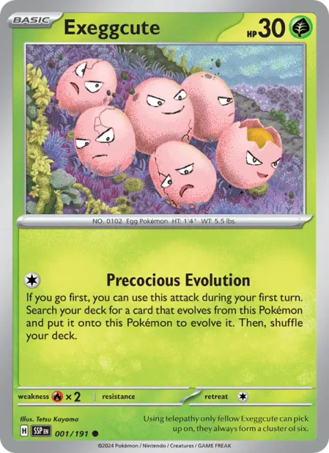 Exeggcute, card 001 from Surging Sparks