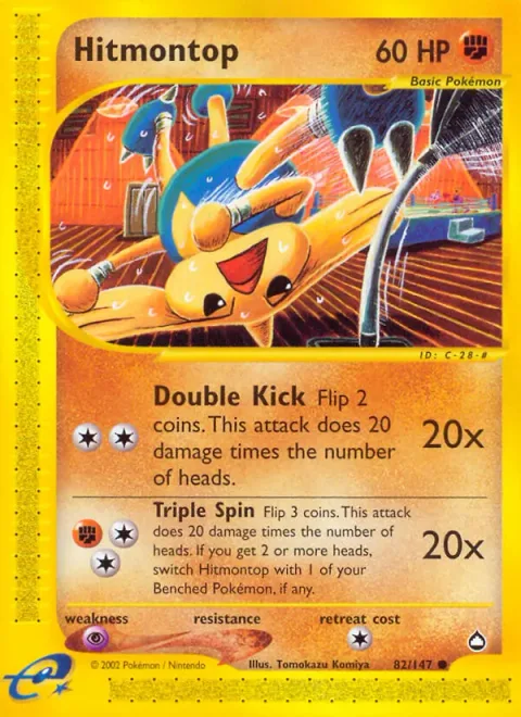 Hitmontop, carte 82 de Aquapolis