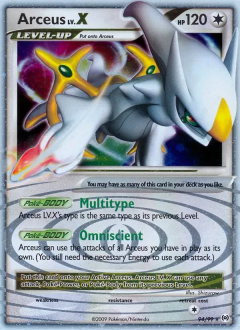 Arceus LV.X, card 94 from Arceus