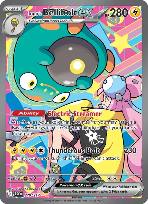 Iono's Bellibolt ex, carte 279 de Ascended Heroes