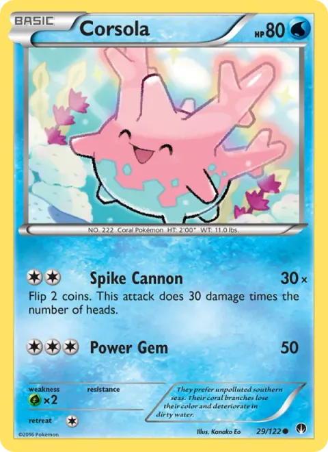 Corsola, carte 29 de BREAKpoint
