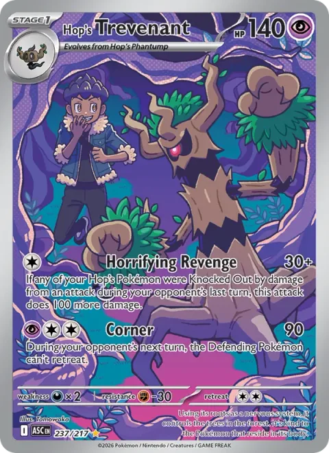 Hop's Trevenant, card 237 from Ascended Heroes