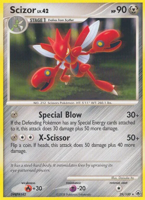 Scizor, card 29 from Majestic Dawn