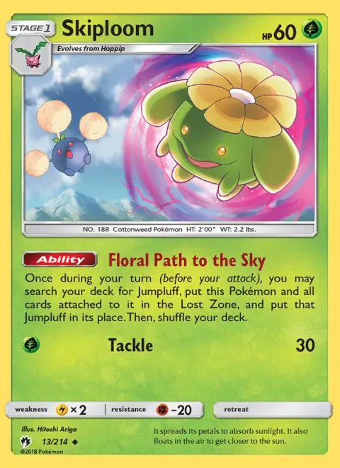 Skiploom, card 13 from Lost Thunder