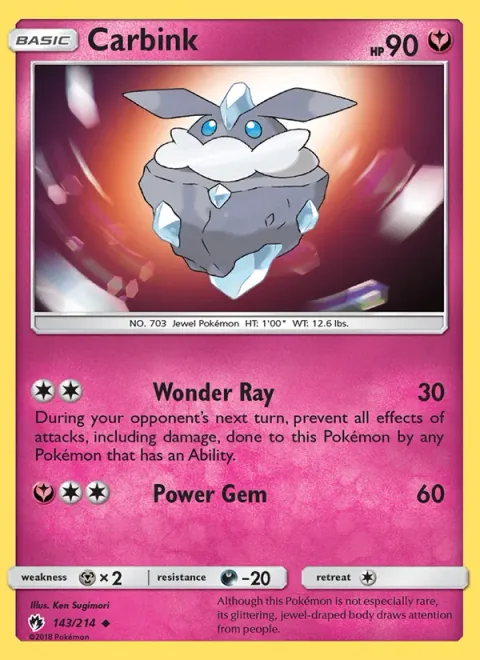 Carbink, carte 143 de Lost Thunder