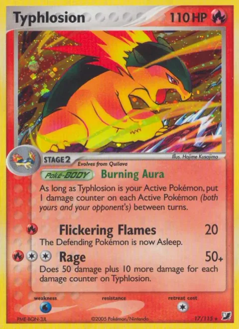 Typhlosion, card 17 from Unseen Forces